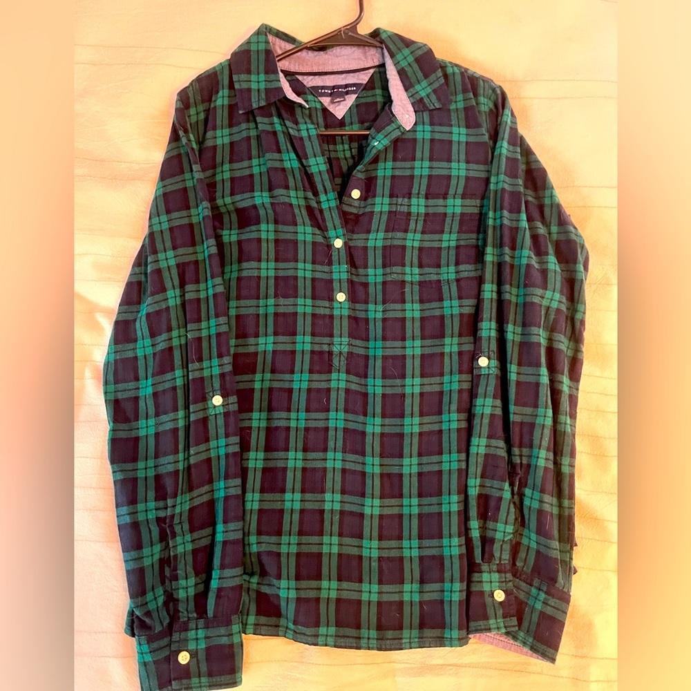 Tommy Hilfiger flannel, 1/4 button up